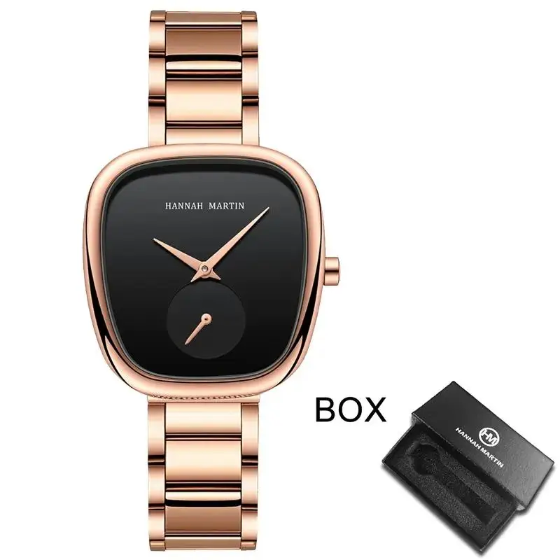 Top Trends: 2023 New Women's Quartz Wristwatch 34mm Wine Barrel Rose Gold Black Stopwatch Fashionable Minimalist Style Oval Women's Watches Shoppable Styles