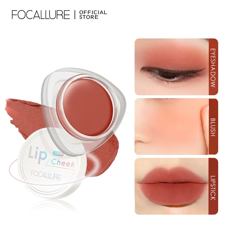 Top Trends: FOCALLURE Lip Gloss Mud Canned 3-in-1 Lipstick Blush Stick Waterproof Velvet Matte 12 Colors Lip Balm Lip Tint Cosmetics Shoppable Styles