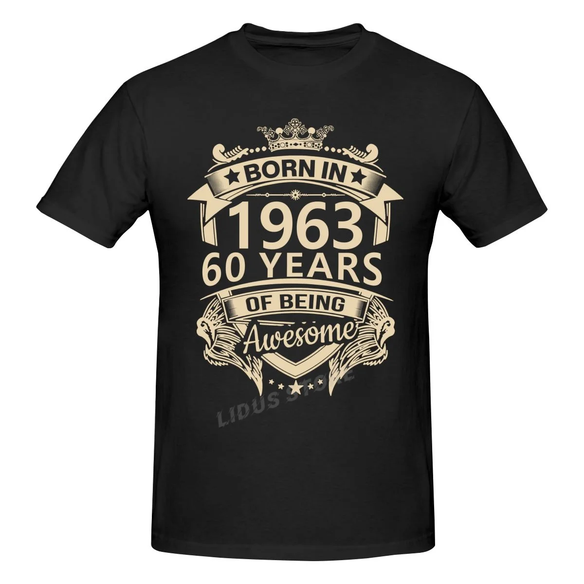 Top Trends: Born In 1963 60 Years Of Being Awesome 60th Birthday Gift T Shirt Harajuku Short Sleeve T-shirt 100% Cotton Graphics Tshirt Tops Shoppable Styles