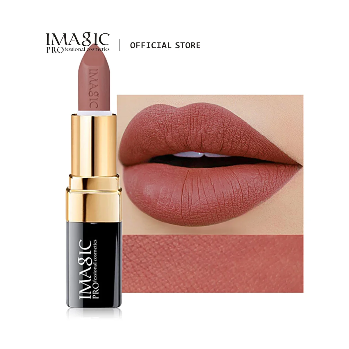 Top Trends: IMAGIC 12-Color Lipstick Matte Waterproof Velvet Pigment Nude Rouge Waterproof Long Lasting Lip Profissional Cosmetics Beauty Shoppable Styles