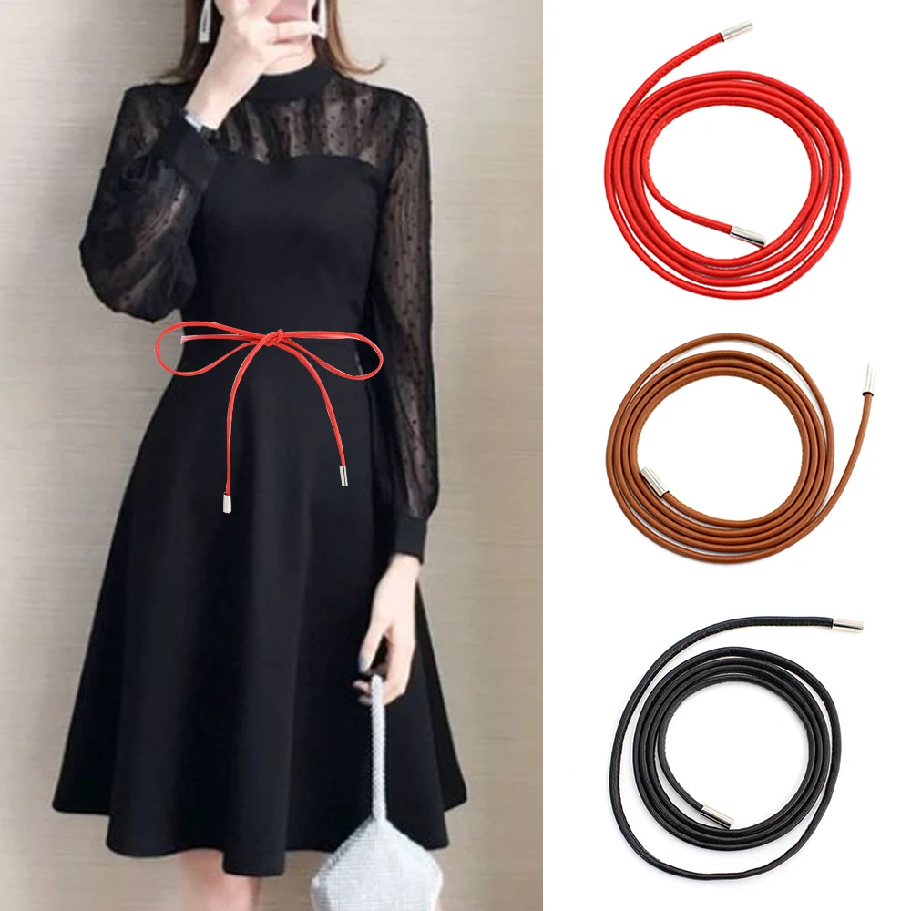 Top Trends: New Female Waist Chain Thin Belt Simple Decoration Tie With Dress Long Waist Rope Knotted Vintage Dresses String Waistband Shoppable Styles