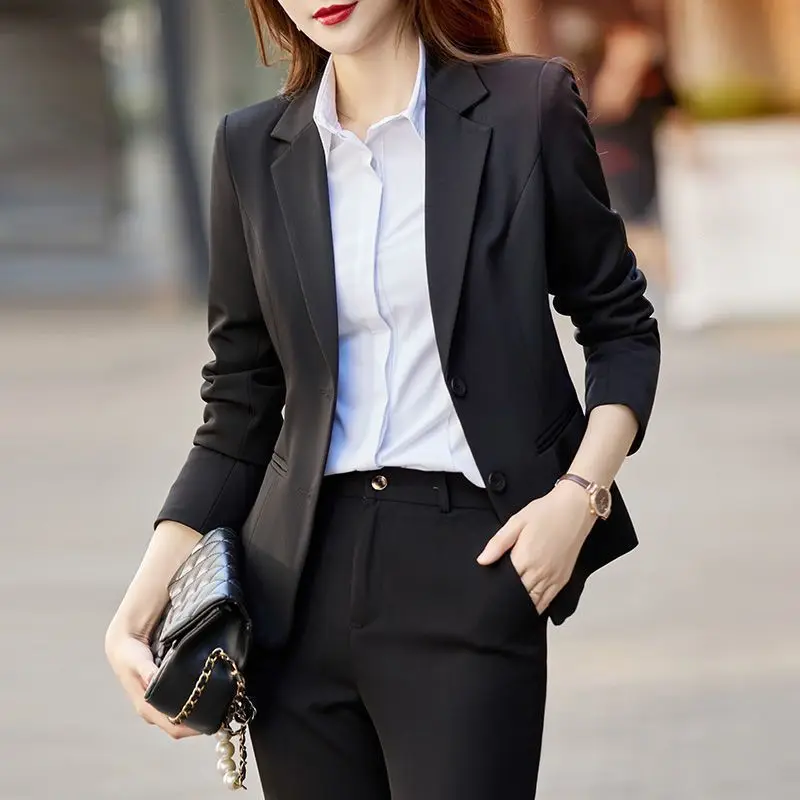 Top Trends: Two Pieces Sets Pants For Woman Shirt Outfits Blouse And Trousers Suits Office Women&#039;s 2 Pant Set Wear To Work Black Blazer Xxl Shoppable Styles