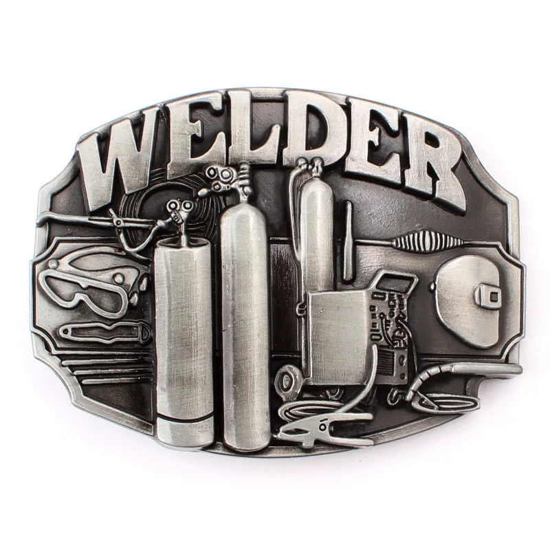 Top Trends: Welder Men Leather Belt Metal Buckle Weld Worker Badge Electric Welding Design Shoppable Styles - Image 3