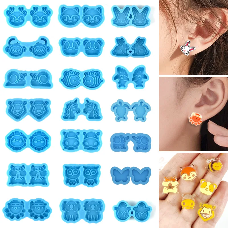 Top Trends: Mini Animal Ear Studs Epoxy Moulds Cute Animal Earrings Pendant Jewelry Decorative Silicone Moulds DIY Jewellery Making Tools Shoppable Styles