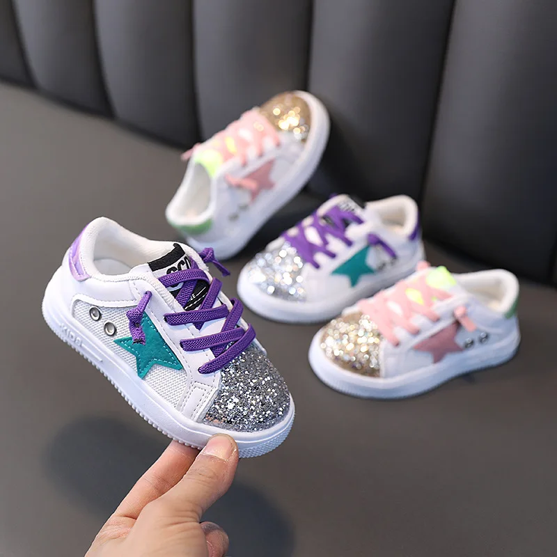 Top Trends: Kids Fashion Casual Shoes Sneakers Boys Girls Sports Anti-skip Children Winter Autumn Shoe Sequins Soft Sole Shoppable Styles