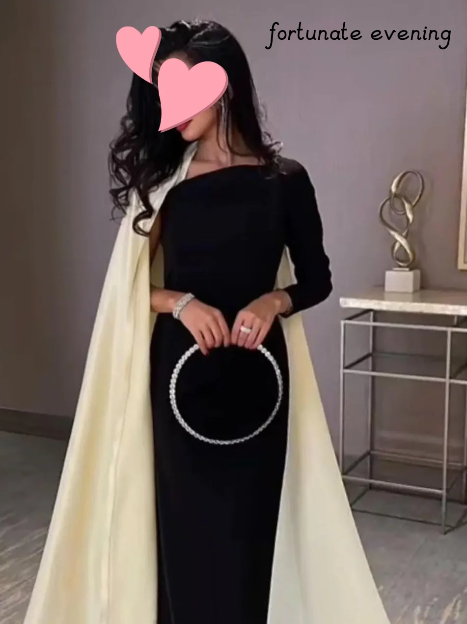 Top Trends: Fortunate Evening Elegant Vintage Simple Black One Shoulder Floor-Length Formal Occasion Prom Dresses Party Evening Gowns Shoppable Styles