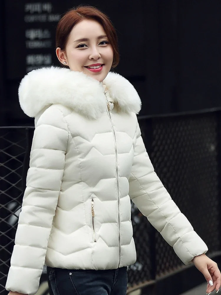 Top Trends: Women&#039;s Winter Jacket Padding Down Cotton Jacket New Korean Fashion Parkas Hooded Short Fur Collar Coat Warm Winter Coat Women Shoppable Styles