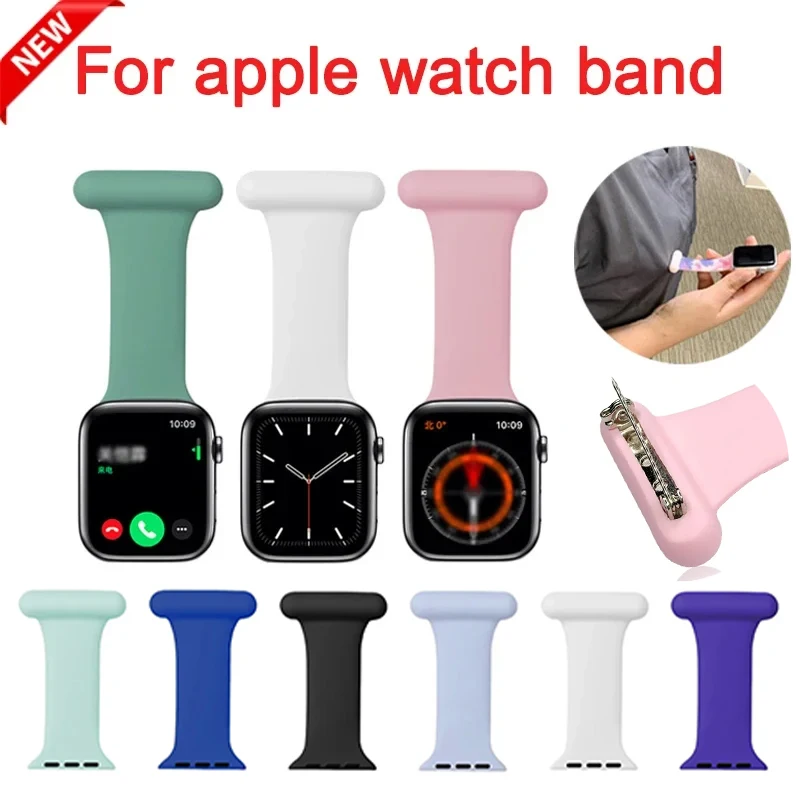 Top Trends: New Nurse Watch Pin Bracelet For Apple Watch Band 40mm 38mm 41mm 44 / 45 / 42 Silicone Band For Iwatch 6 4 5 6 Se 8 7 9 Accessories Shoppable Styles