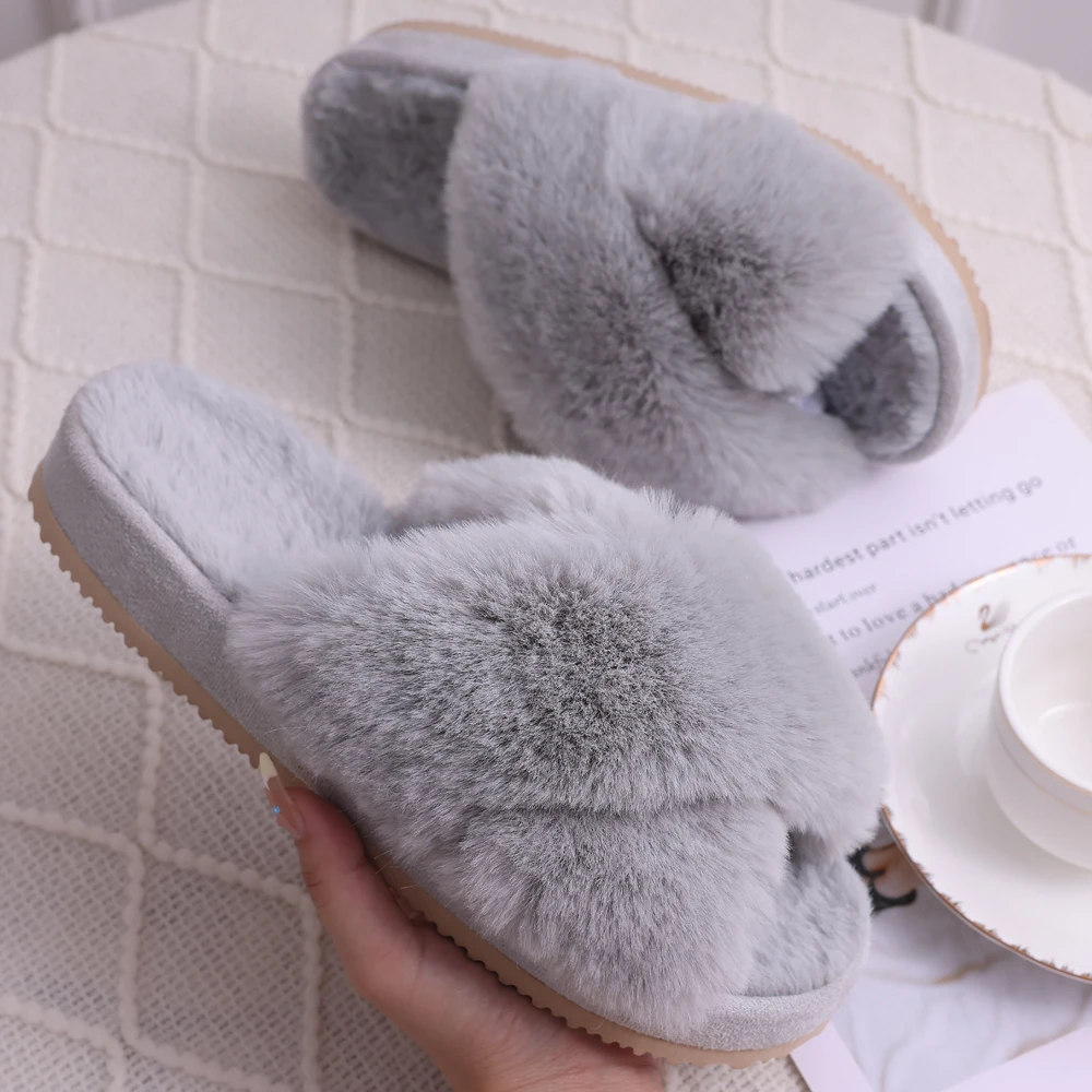 Top Trends: Kidmi Fluffy Fur Slippers Women Winter Slippers Indoor Fashion House Shoes With Padded Slippers Classic Short Plush Fur Slippers Shoppable Styles