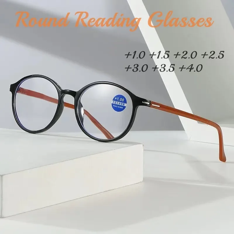 Top Trends: Anti-blue Light Reading Glasses Square Round Ultralight Frame Women Men Glasses Far Sight Eyeglasses Diopters + 0.5 + 1.0 To + 4.0 Shoppable Styles