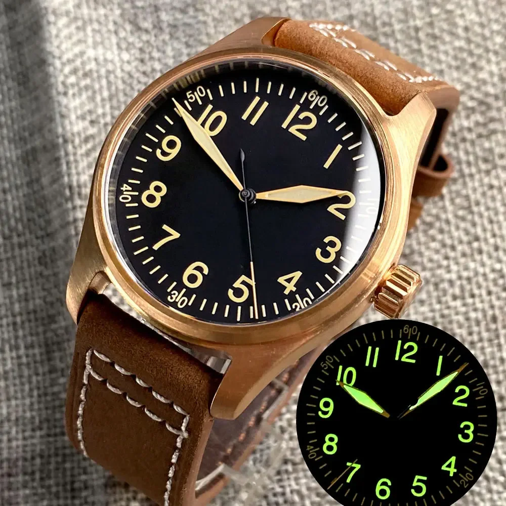 Top Trends: Tandorio Diver 200m Waterproof 39MM CUSN8 Sollid Real Bronzed Pilot Case Dial Automatic Men Watch Japan NH35A PT5000 Movement Shoppable Styles