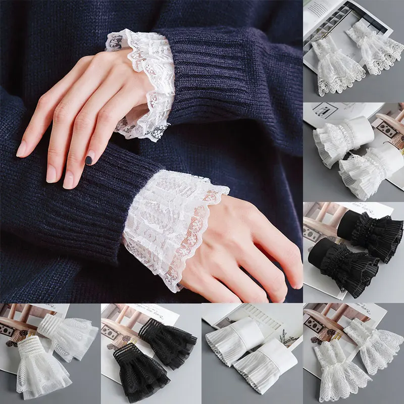 Top Trends: Fake Sleeve Scar Cover Decorative Cuff Gloves Arm Cover Female Elbow Sleeve Cuff Thin Section Sun Protection Cutout Lace Cute Shoppable Styles