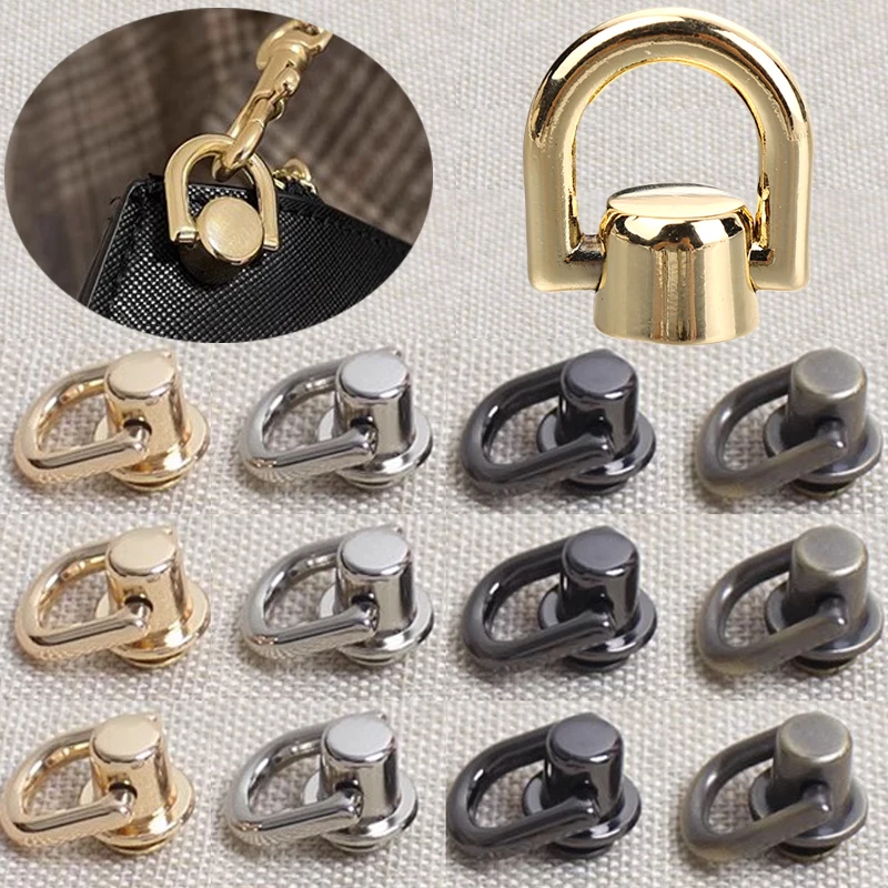 Top Trends: 4pcs D Ring Bag Side Clip Buckles Diy Metal Double D Buckle Handbag Chain Handles Connector Bag Strap Hardware Accessories Shoppable Styles