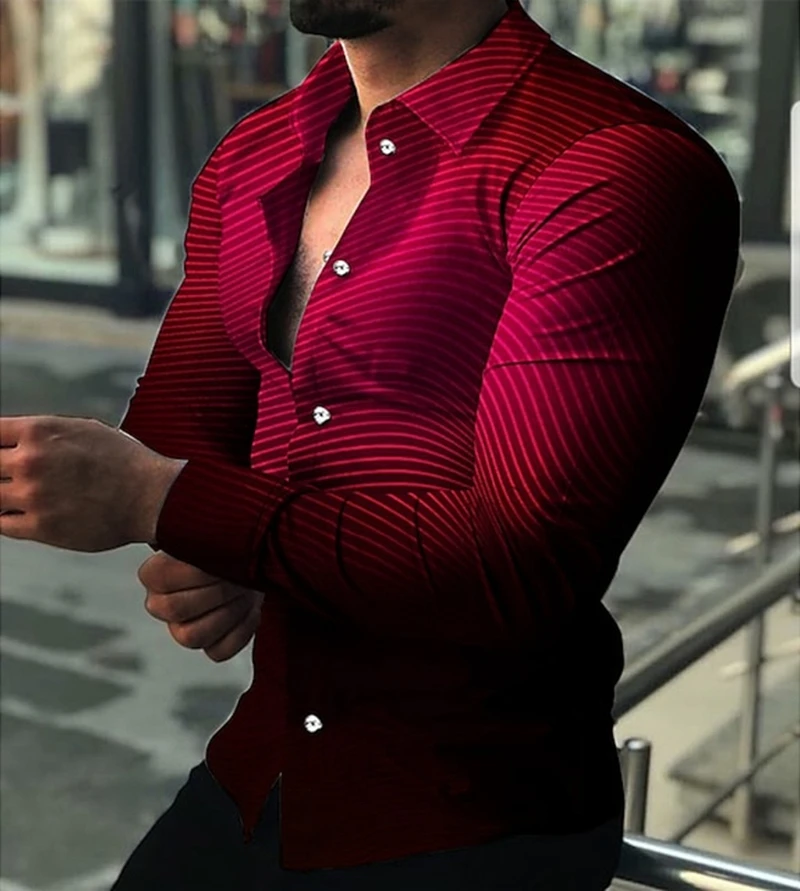 Top Trends: New Light Luxury Men&#039;s Shirts Casual Shirts Striped Print Long Sleeved Tops Men&#039;s Clothing Club Prom Cardigan Tops S-6XL Shoppable Styles