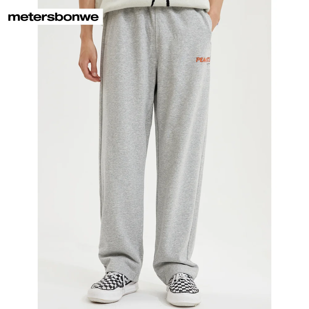 Top Trends: Metersbonwe Casual Pants Men Spring Autumn Sweatpants Elastic Loose Straight Leg Pant Full Length Sport Trousers Chic Bottoms Shoppable Styles