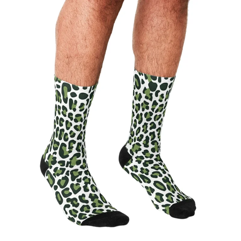 Top Trends: Men&#039;s Funny Socks Funny Green Leopard Socks Harajuku Men Happy Hip Hop Novelty Cute Boys Crew Casual Crazy Socks For Men Shoppable Styles