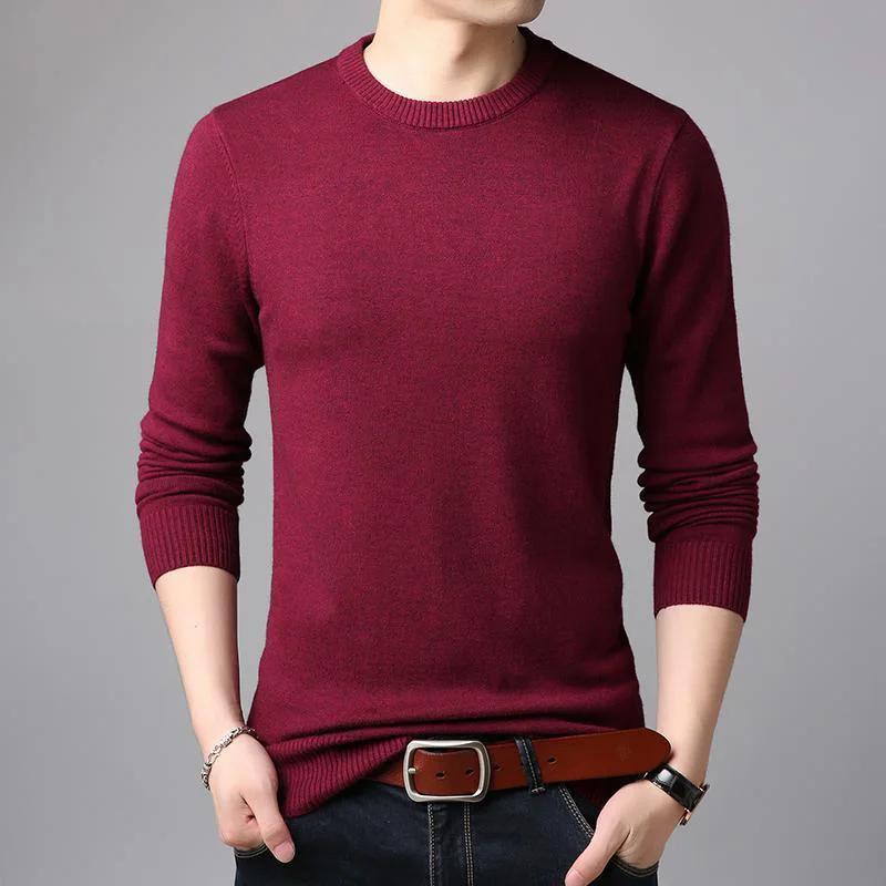 Top Trends: Fashion O-Neck Knitted Solid Color Loose Casual Sweater Men Clothing 2023 Autumn New Korean Pullovers Long Sleeve Warm Tops Shoppable Styles