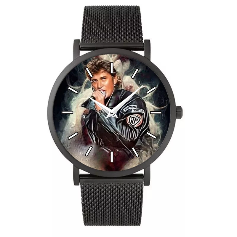 Top Trends: New Johnny Hallyday Watch Metal Stainless Steel Mesh Strap Fan Gift Shoppable Styles