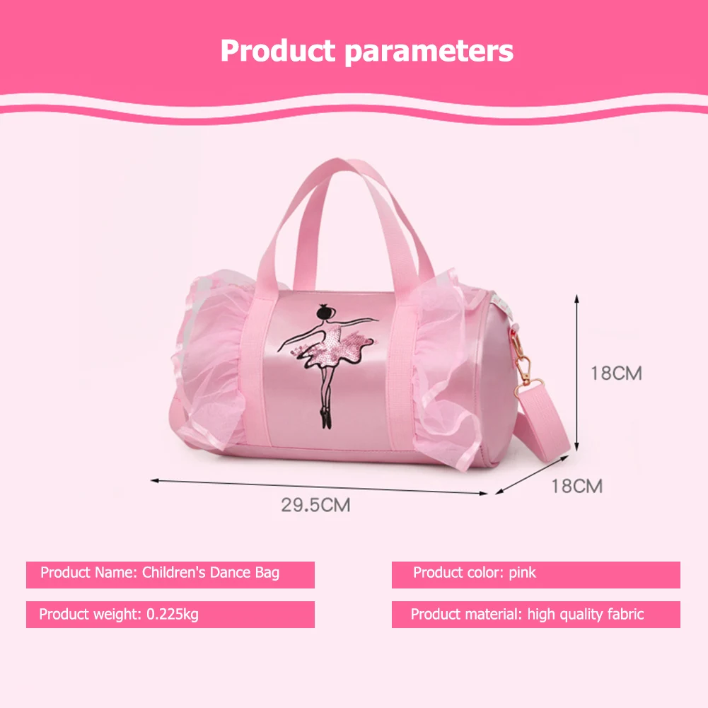 Top Trends: New Ballet Dance Bags Pink Girls Sports Dance Kids Backpack Baby Barrels Package Bag Costume Clothes Shoes Dress Handbag Shoppable Styles - Image 6