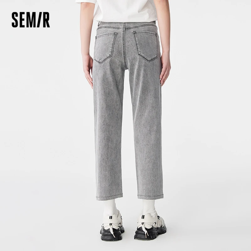 Top Trends: Semir Women Jeans Cropped Pants Autumn Girls Simple Style All-Match Small Straight Pants For Women Shoppable Styles - Image 3