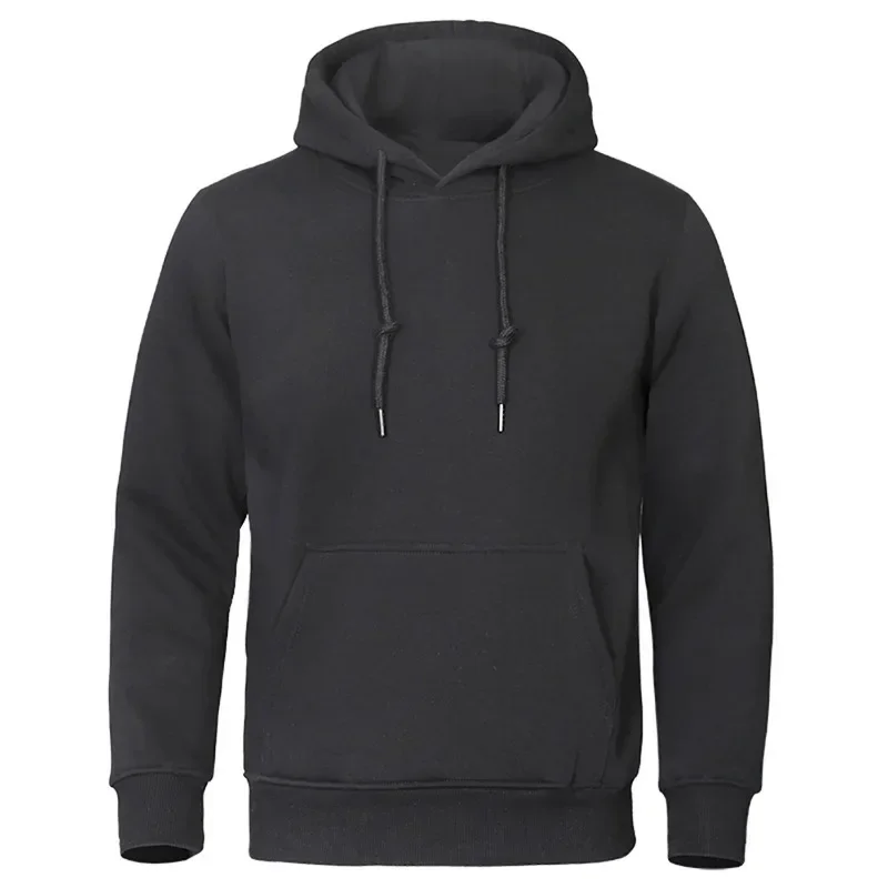 Top Trends: Solid Color Men Hoodies Fleece Warm Mens Sweatshirt Fashion Streetwear Casual Men's Loose Breathable Pullovers Brand Hoody Shoppable Styles