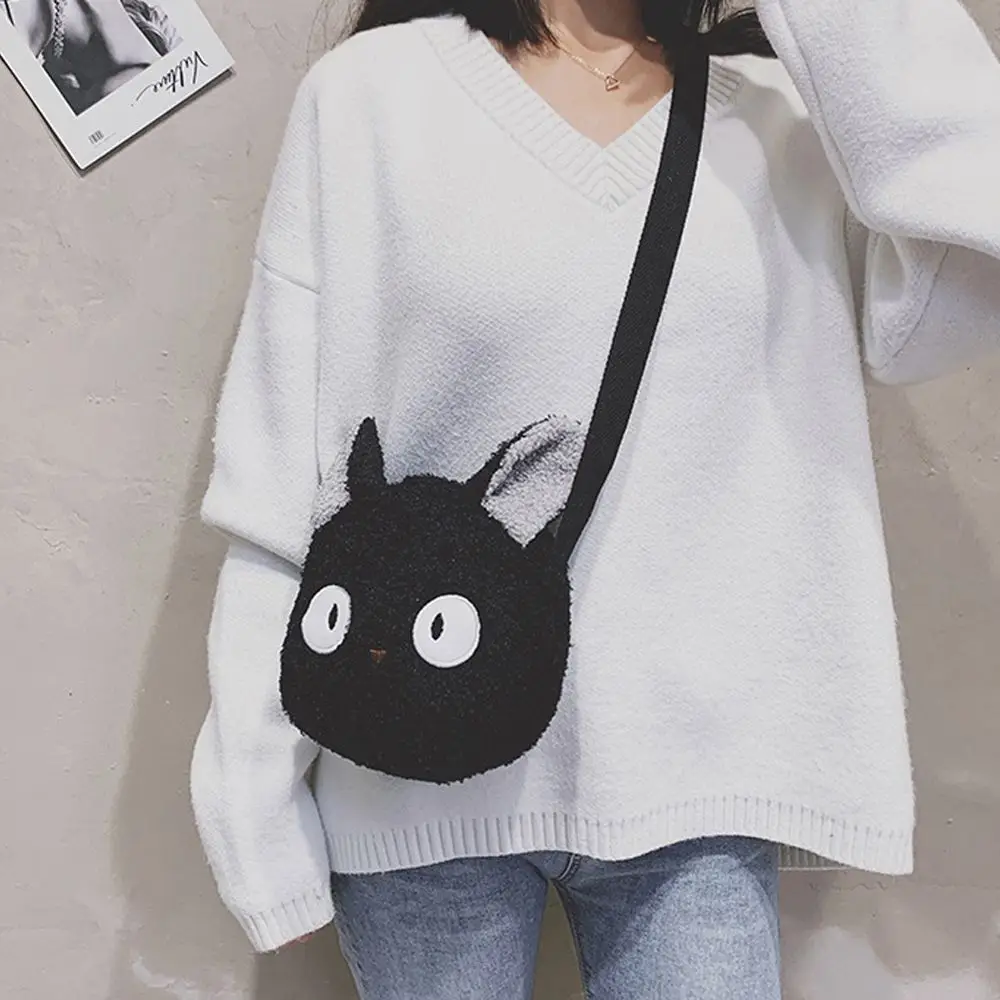 Top Trends: Japanese Cute Cat Plush Women&#039;s Crossbody Bag Handbag Mini Shoulder Messenger Bag Female Animal Pattern Fashion Pouch Shoppable Styles