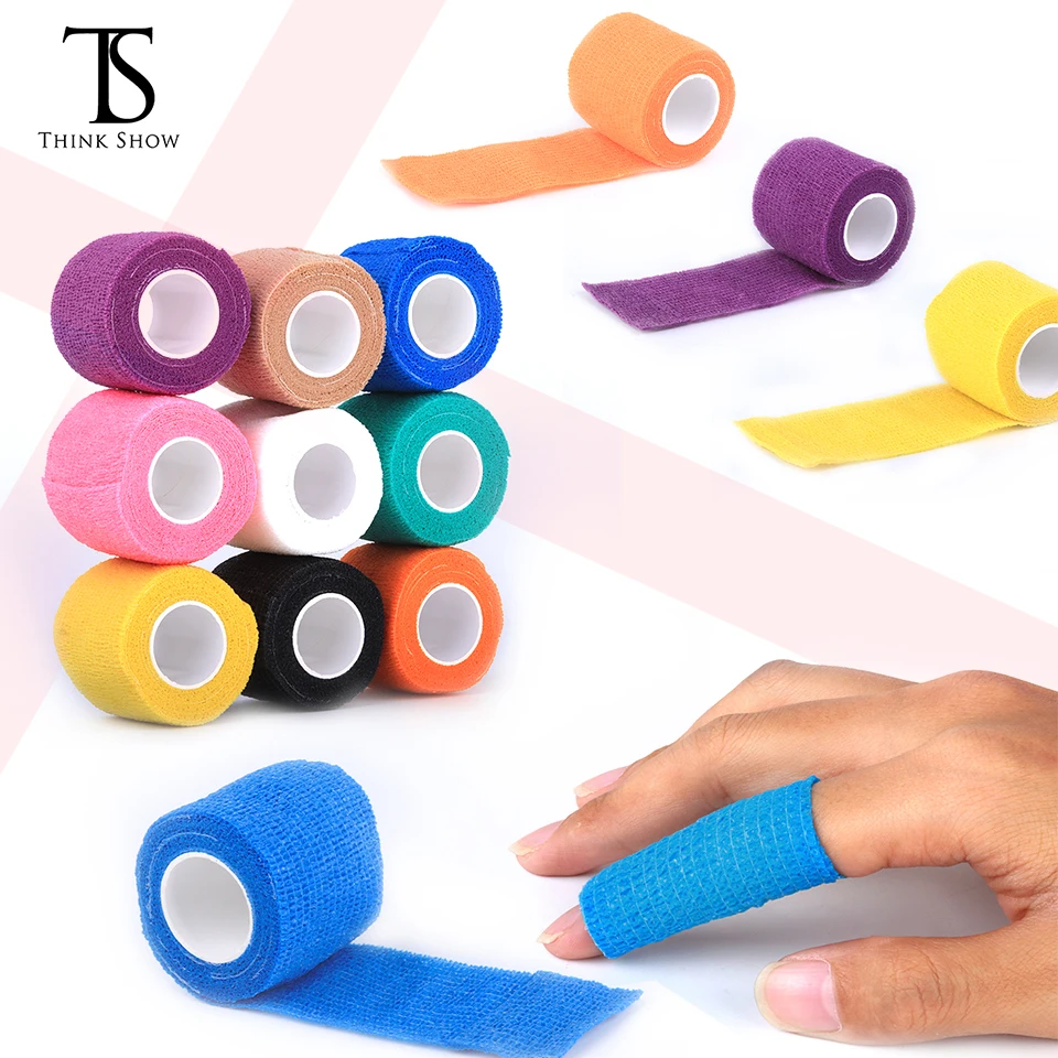 Top Trends: 1 / 5 / 10 / 20pcs Disposable Self-adhesive Flex Elastic Bandage Tape For Tattoo Handle Grip Finger Wrist Protection Tattoo Accessorie Shoppable Styles