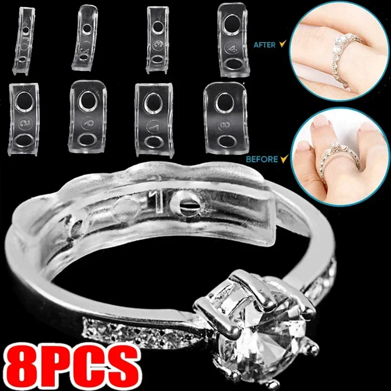 Top Trends: 8 Sizes Silicone Anti Lost Invisible Clear Ring Resizer Loose Rings Reducer Ring Sizer Fit Any Rings Jewelry Tools Shoppable Styles