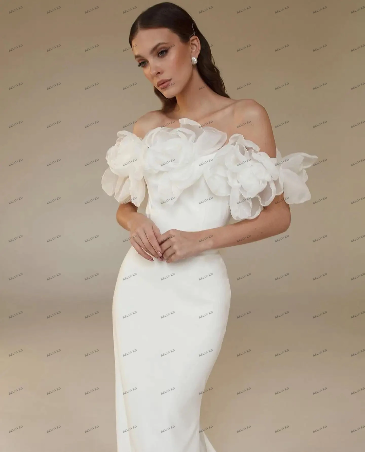 Top Trends: Simple Wedding Dresses For Women 2024 Satin Bridal Gowns Off The Shoulder Sexy Backless Robes Floor Length Vestidos De Novia Shoppable Styles - Image 3