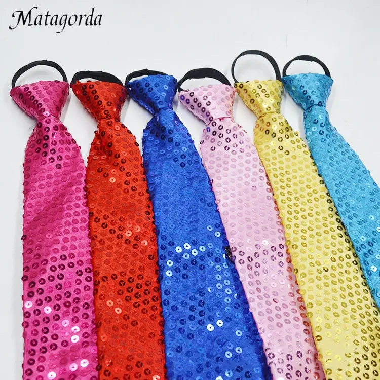 Top Trends: 38-8CM Sequined Tie Adults Student Necktie A Version Of Paillette Gravata Easy To Pull Hip Hop Dance Magic Zip Corbatas Shoppable Styles