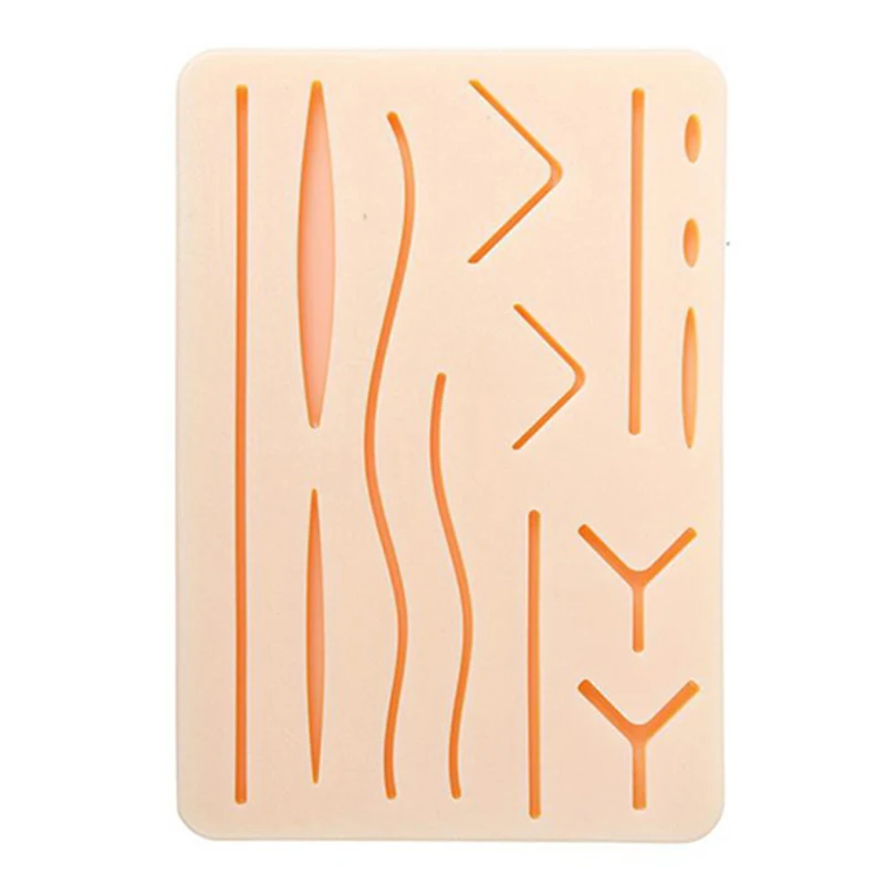 Top Trends: 1pcs Reusable Surgical Medical Practice Traumatic Simulation Wounds Training Teaching Model Suture Pad Silicone Fake Skin Suture Shoppable Styles