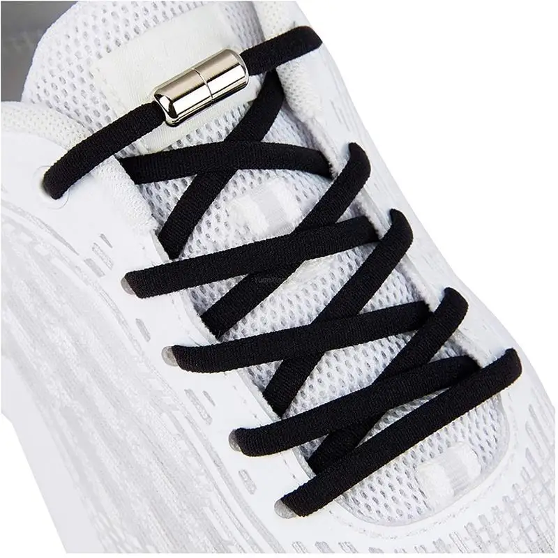 Top Trends: Round Elastic Shoelaces No Tie Shoe Laces For Kids And Adult Sneakers Shoelace Quick Laces Shoes Drop Shipping Wholesale Shoppable Styles