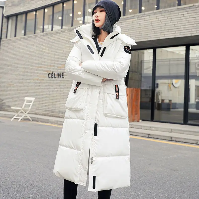 Top Trends: 2023 New Women Down Jacket Winter Coat Female Mid Length Version Parkas Thick Warm Slim Fit Outwear Hooded Leisure Time Overcoat Shoppable Styles