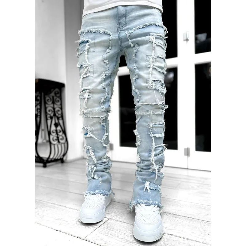 Top Trends: Spring Autumn Men Pink Jeans Pants Hip Hop Y2K Jeans US EURO Men's Trousers Clothing Ropa Hombre Shoppable Styles - Image 2