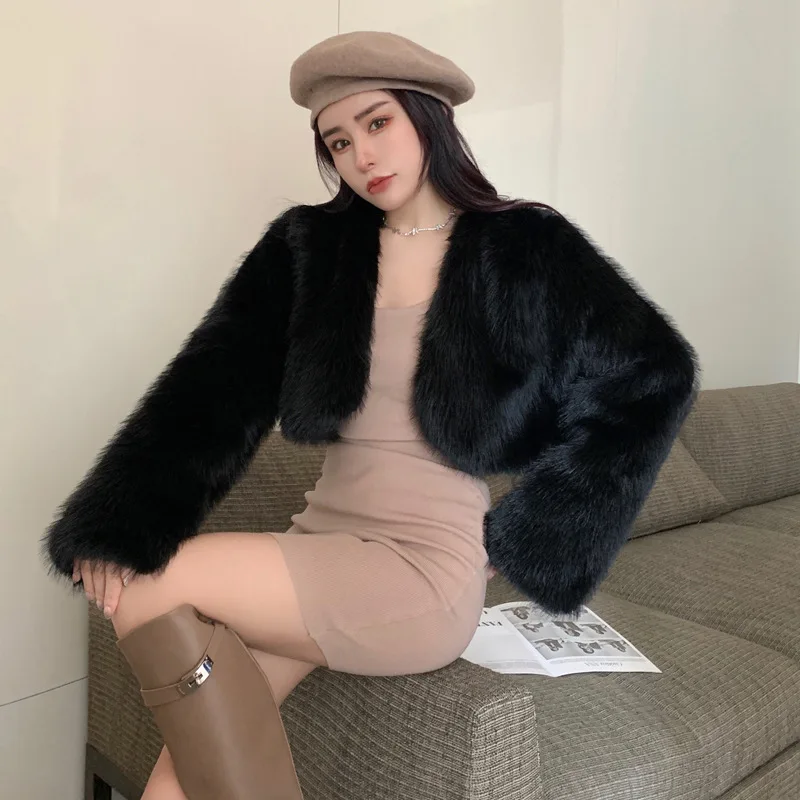 Top Trends: 2024 Autumn Winter Fashion Women Faux Fur Coat Long Sleeve Design Cute Caterpillar Shape Hot Selling Faux Fur Jackets For Girls Shoppable Styles