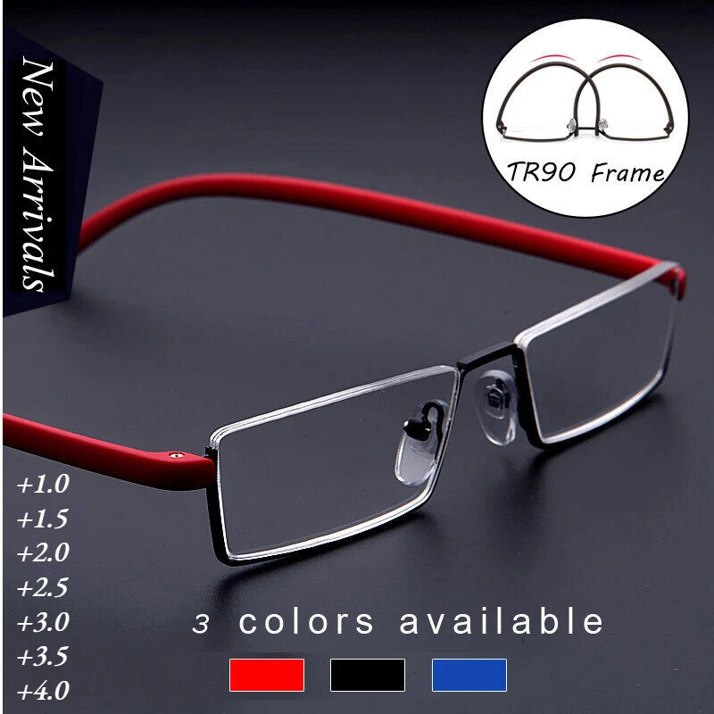 Top Trends: TR90 Reading Glasses For Men Anti Blue Light Presbyopic Glasses Metal Square Glasses For Sight Plus Lenses + 1.0 To + 4.0 Shoppable Styles