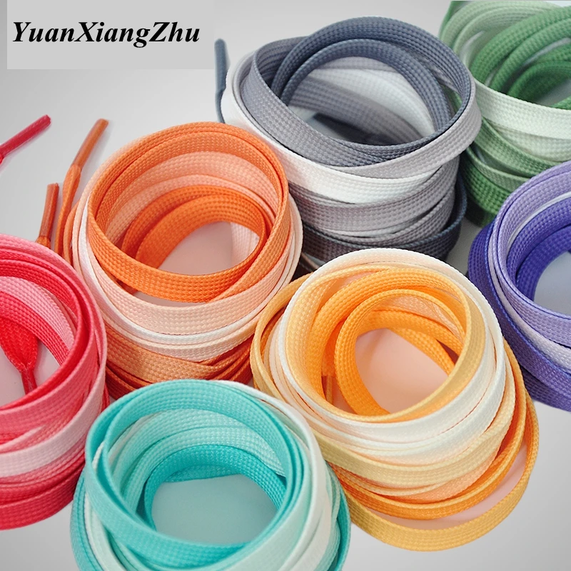 Top Trends: 1Pair Fashion Colorful Shoelaces Candy Gradient Boot Shoelace Silk Canvas Sneaker Shoe Laces Growing Rainbow Strings BC-2 Shoppable Styles