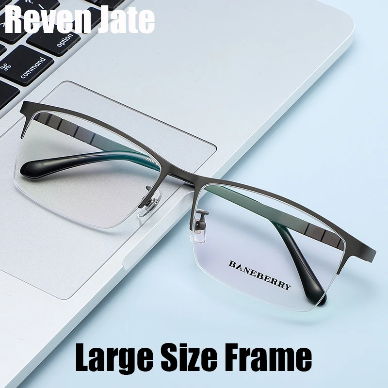 Top Trends: Reven Jate 71111 Optical Glasses Large Size Pure Titanium Frame Prescription Eyeglasses Rx Men Glasses Eyewear For Big Face Shoppable Styles