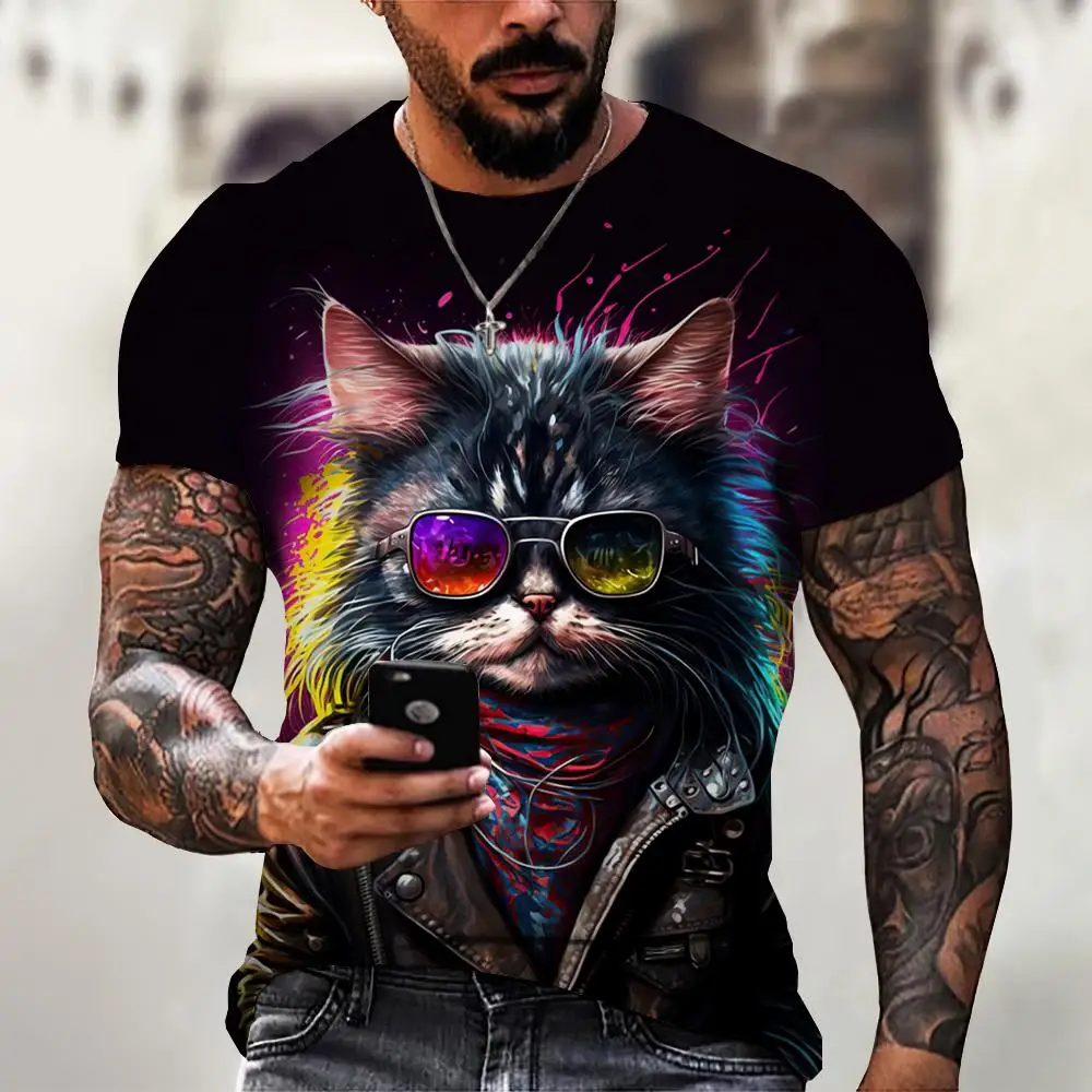 Top Trends: Animal T-Shirts For Mens 3D Print Short Sleeve Tops Summer Fashion Personality T Shirt Loose Oversized Tee Shirt Men Clothing Shoppable Styles