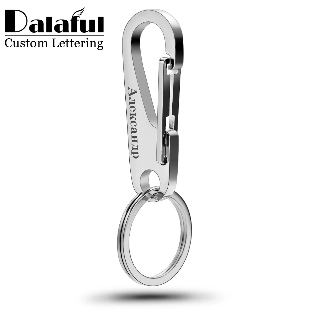 Top Trends: Stainless Steel Keyring Personalized Metal High Quality Custom Lettering For Men's Car Key Chain Ring Holder Belt Buckles K424 Shoppable Styles