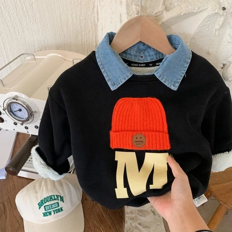 Top Trends: 2023 Autumn / Winter New Children&#039;s Fashion Pullover Round Neck Sweater For Big Boys Fashionable Polo Neck Sweater For Girl Baby Shoppable Styles