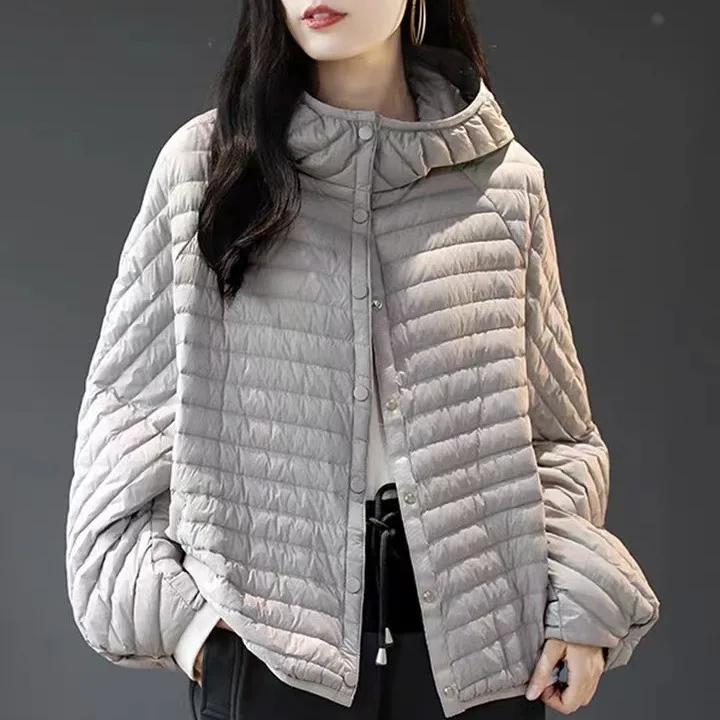 Top Trends: 2023 New Autumn Winter Jacket Women Fashion Lightweight Hooded Down Cotton Overcoat Female Loose Casual Warm Parkas Outerwear Shoppable Styles