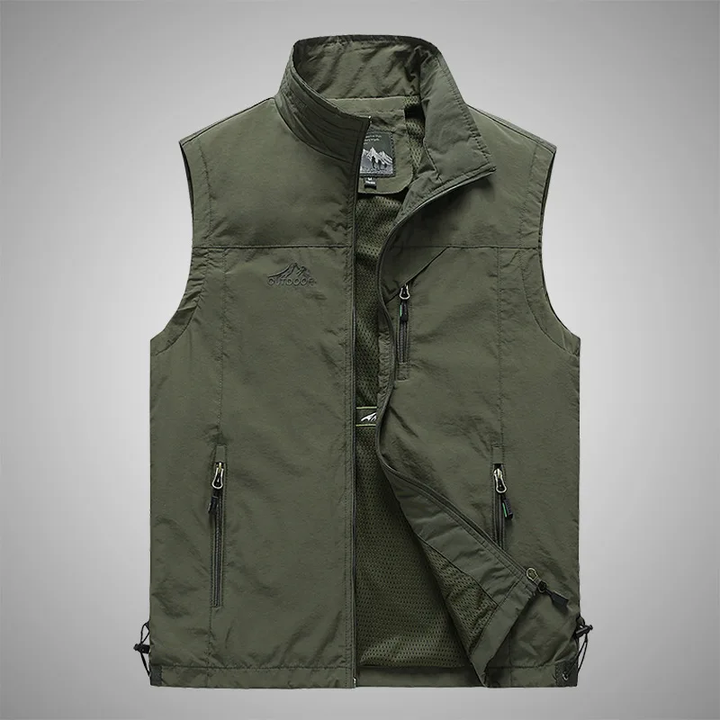 Top Trends: Spring Autumn Fashion Zipper Harajuku Vest Men All Match Loose Coats Casual Jacket Sport Outerwear Solid Tank Tops Male Clothes Shoppable Styles