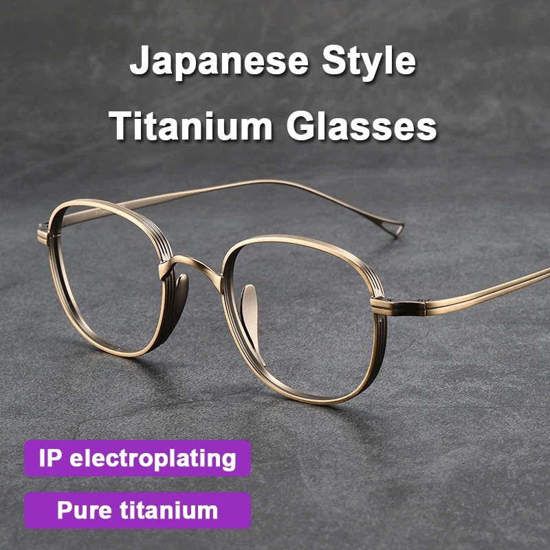 Top Trends: 2023 Japan Style Pure Titanium Retro Design Glasses Luxury Brand Women Men Frame Ultra Light Eyewear Shoppable Styles