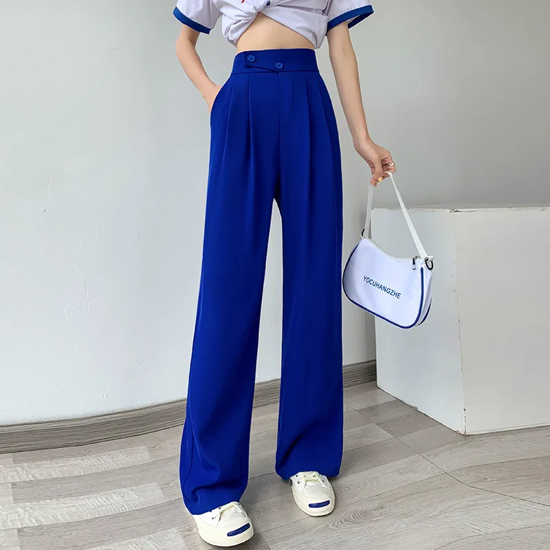 Top Trends: High Waist Loose Wide Leg Pants For Women Spring Autumn New Female Dress Pant White Suits Pants Ladies Long Trousers Casual Shoppable Styles - Image 2