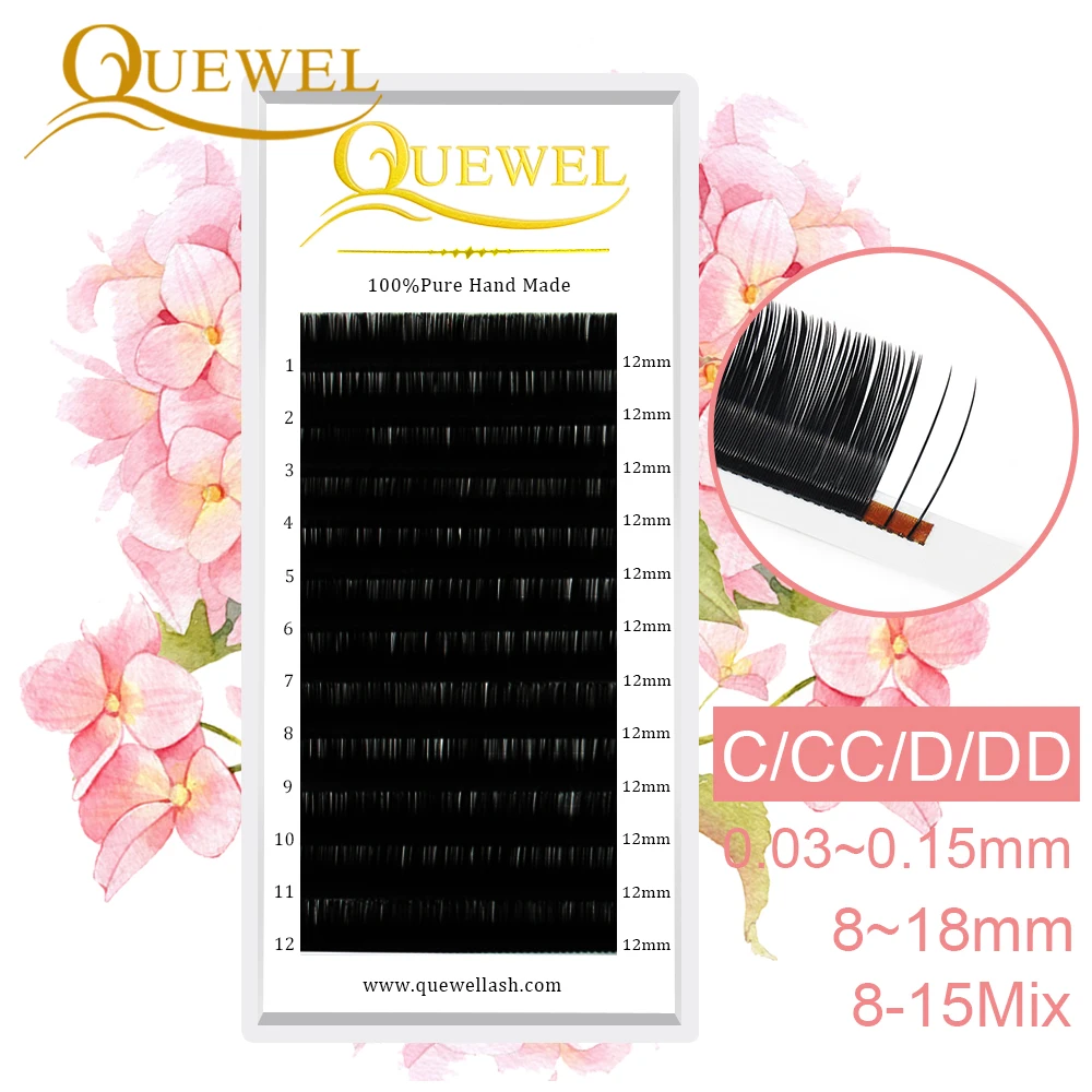 Top Trends: Quewel Individual Eyelash Extensions False Mink Lash Professional Lashes Wholesale Single EyeLashes Makeup Cilia Light Soft Shoppable Styles