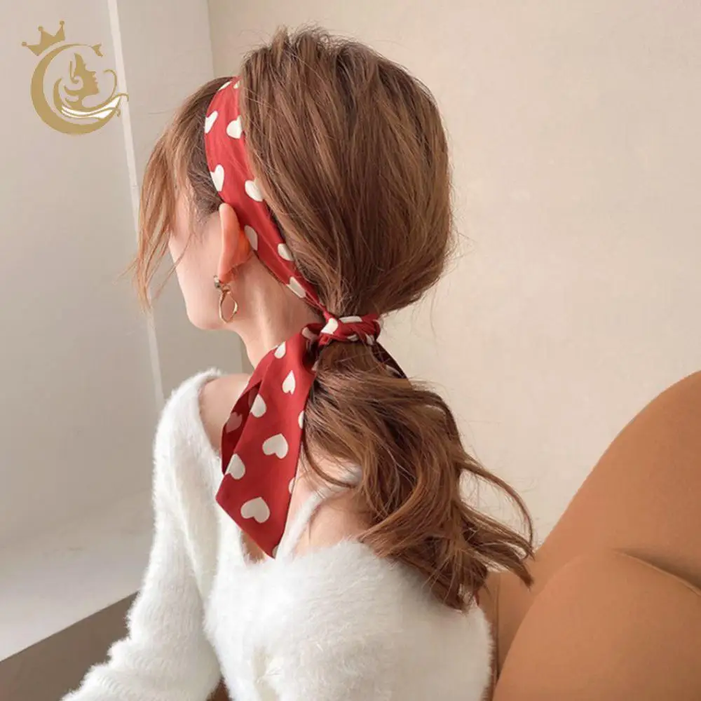 Top Trends: Bow Silk Scarf Headband Women Fashion Braided Hair Long Ribbon Head Rope Streamer Vintage Ins Korean French Hair Accessories Shoppable Styles