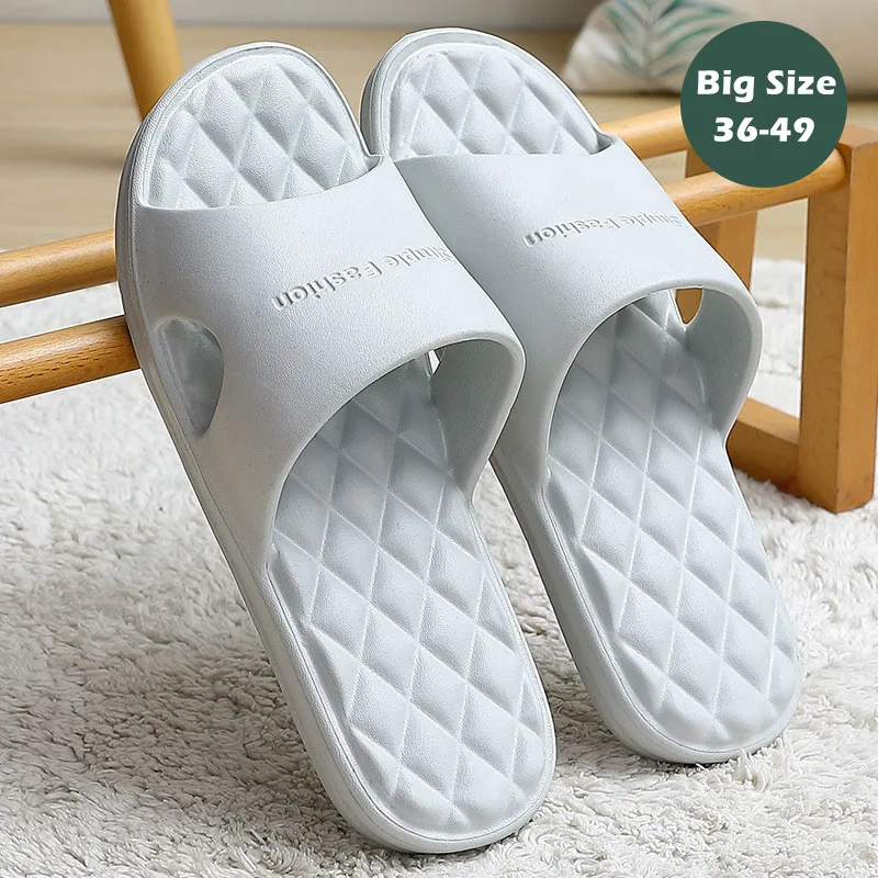 Top Trends: Big Size 48 49 Men Slippers EVA Soft Sole Women Home Slipper Summer Beach Sandals Couples Casual Flip Flop Shoes Bathroom Slides Shoppable Styles