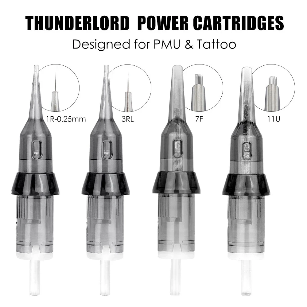 Top Trends: Hot Thunderlord Power Tattoo Needle Liner Shader Permanent Makeup Tattoo Cartridge 1R 7F For Universal Tattoo Machine Pen Newest Shoppable Styles