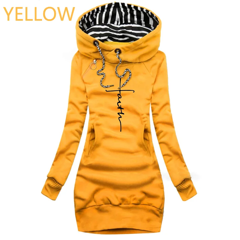 Top Trends: NEW Women's Autumn Dresses Fashion Long Sleeve Hoodie Dress Casual Female Outdoors Pullover Dress Shoppable Styles - Image 4